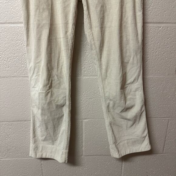 Faherty Portland Egret Cream Corduroy Wide Leg Flare High Waist Trouser Pant 28 - Picture 7 of 13